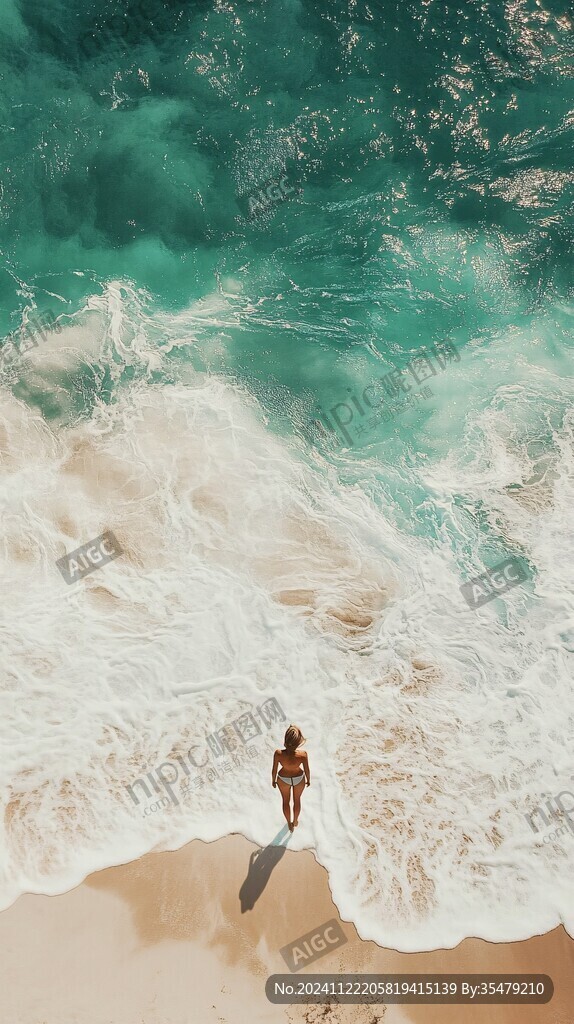 美景海景浪花踏浪