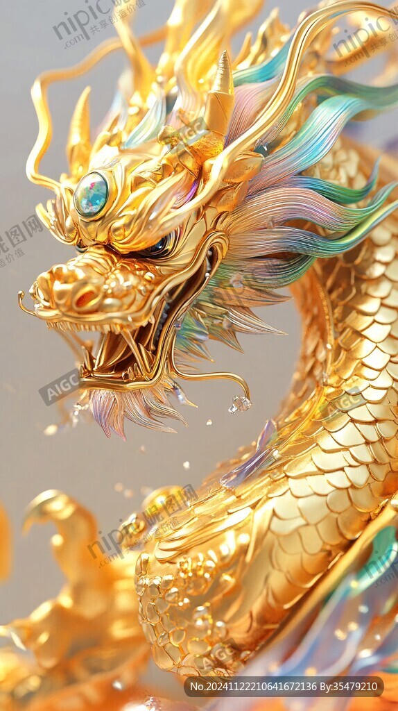 金色龙纹金龙苍龙青龙