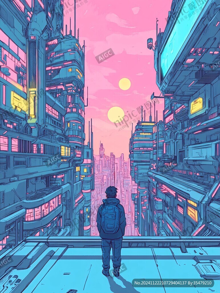 赛博朋克装饰画