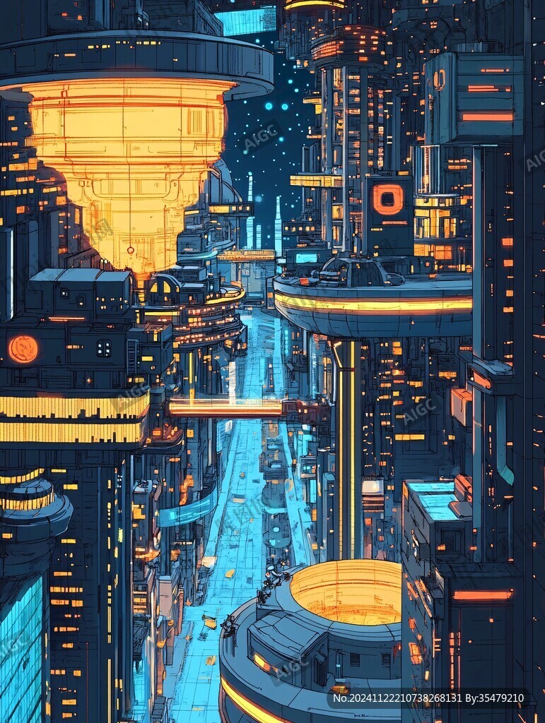 赛博朋克装饰画