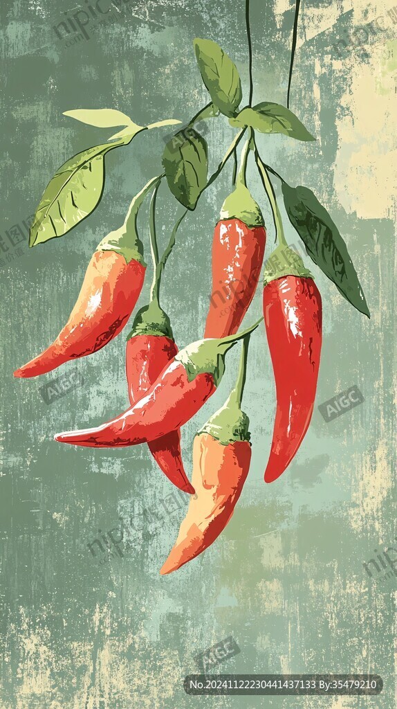 辣椒插画场景图