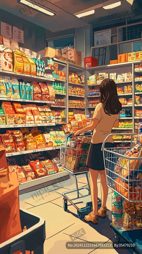 便利店零食插画