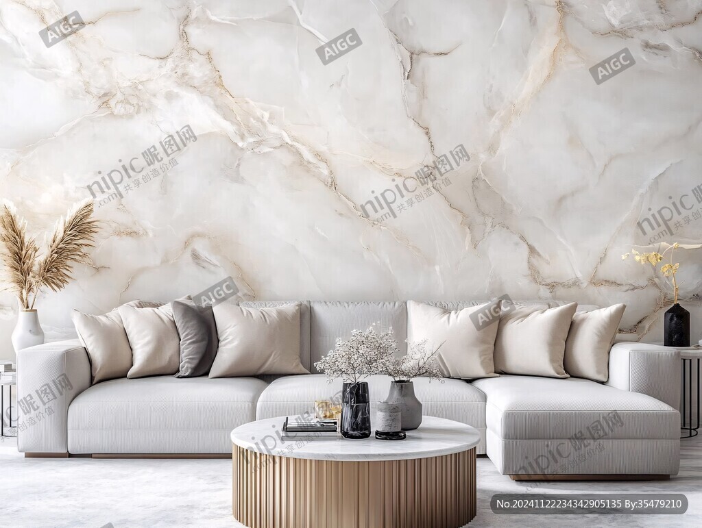 现代北欧大理石背景墙