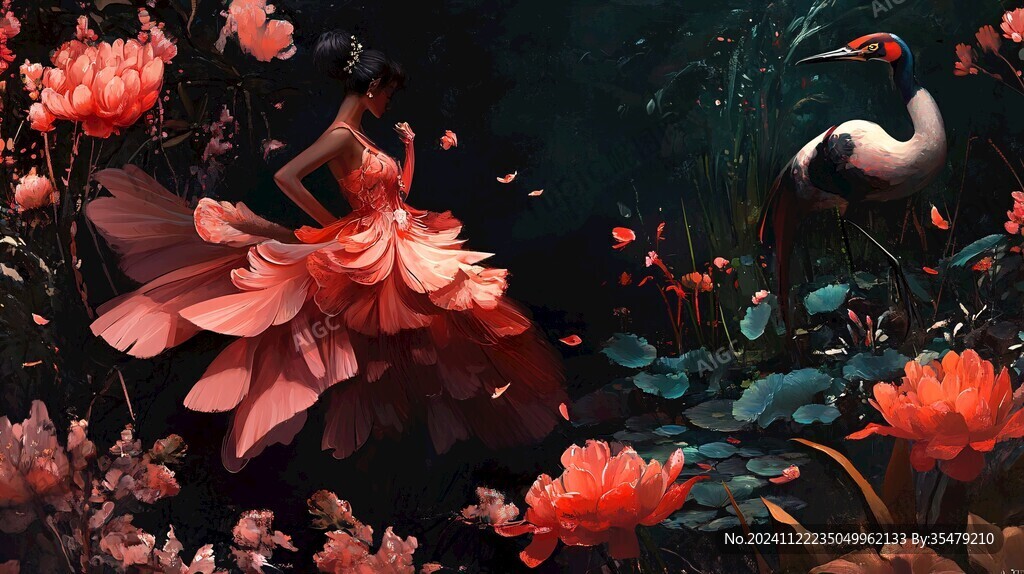 奇幻爱丽斯仙境插画