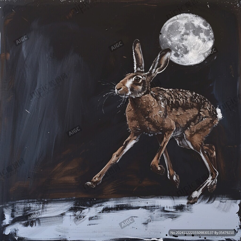 油画兔