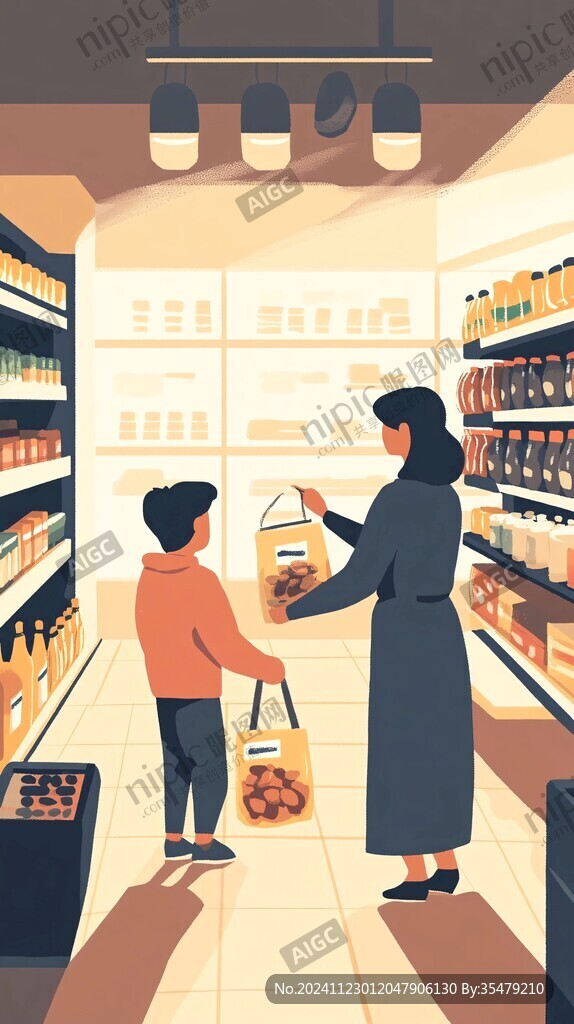 便利店零食插画