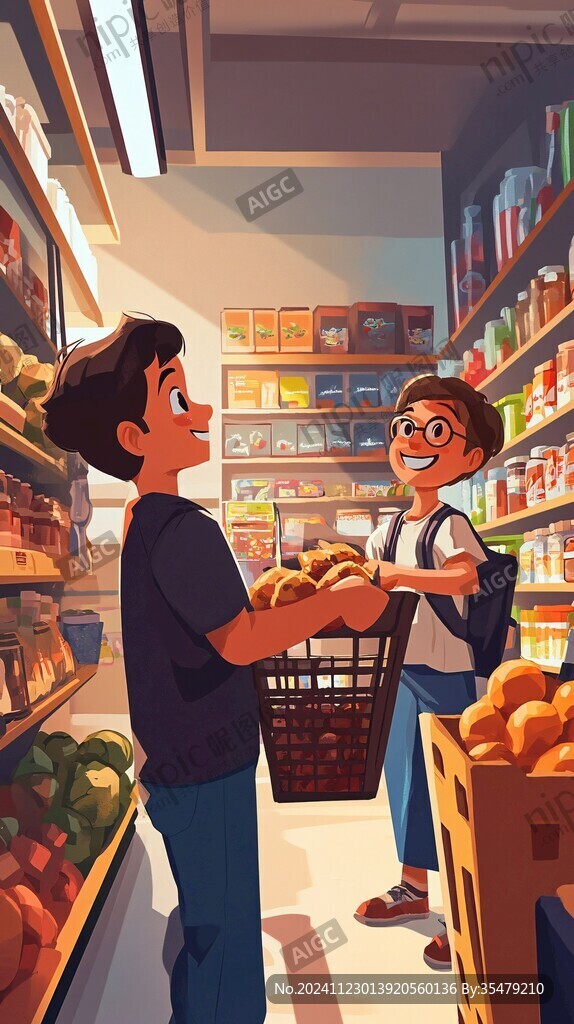 便利店零食插画