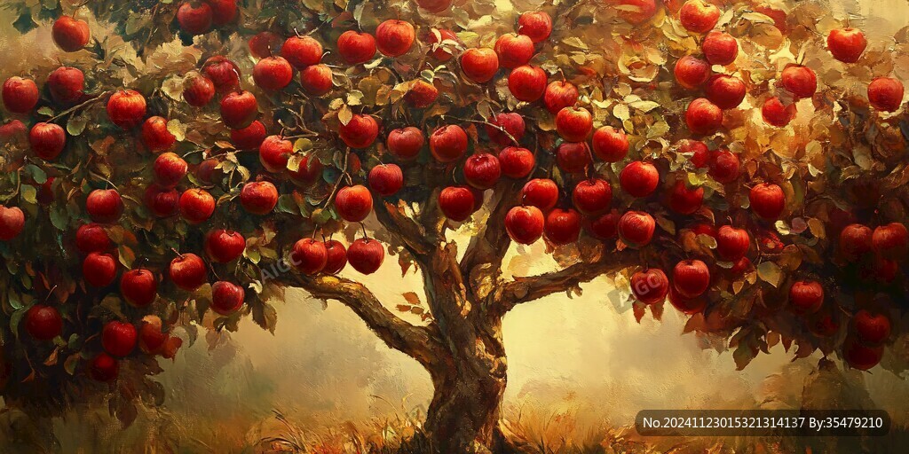 苹果树3d画