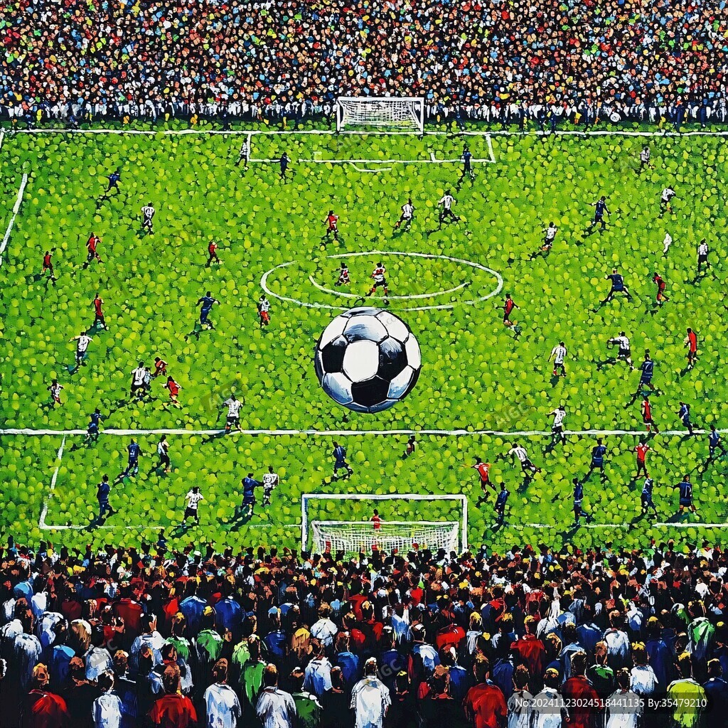 热烈欢呼足球场