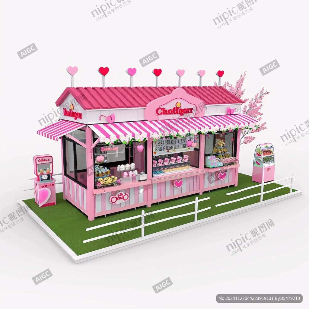 冰激凌摊位效果图