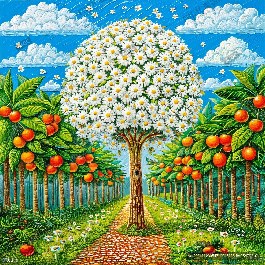 3d立体画苹果树