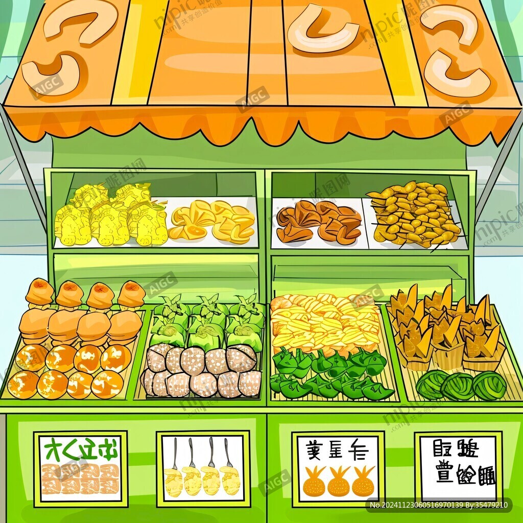 便利店零食插画