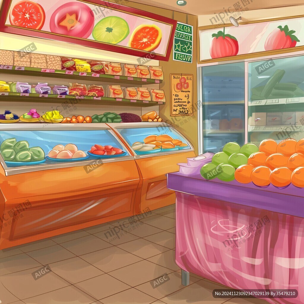卡通水果店
