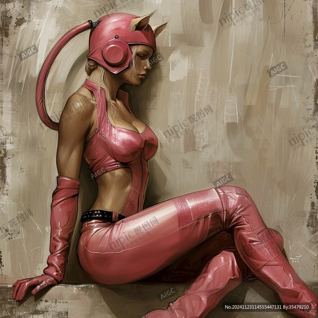 春节粉红女郎红色贴图