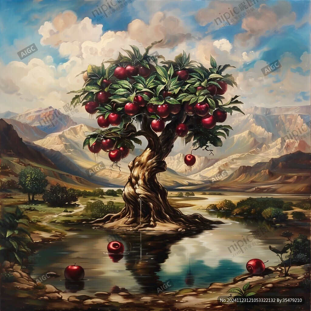 苹果树3d画