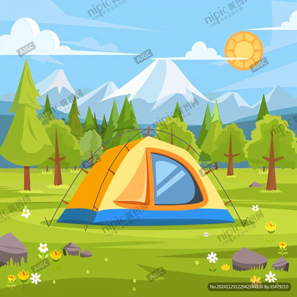 夏天暑期户外露营