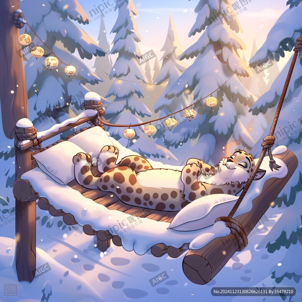 冬眠插画