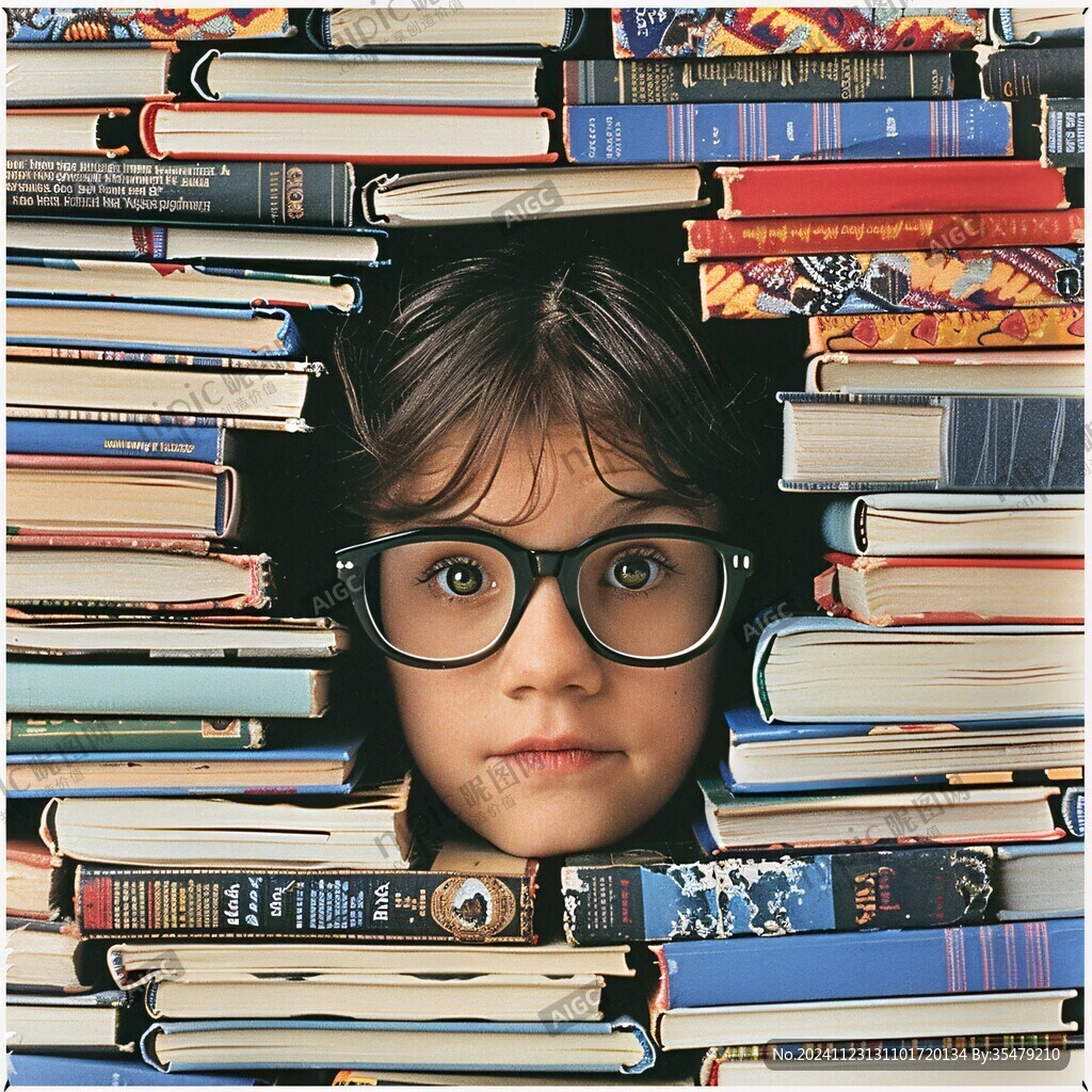 查找书籍的小孩