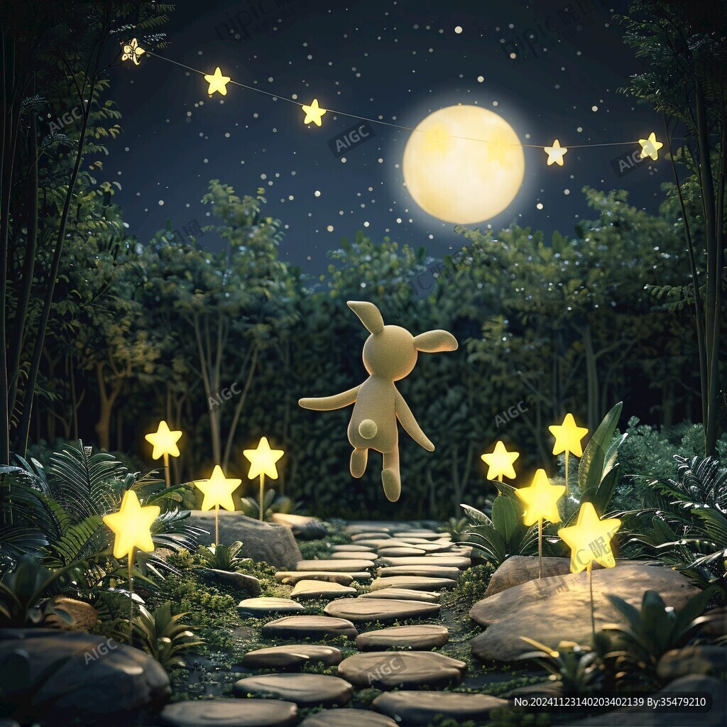 梦幻夜晚立体画