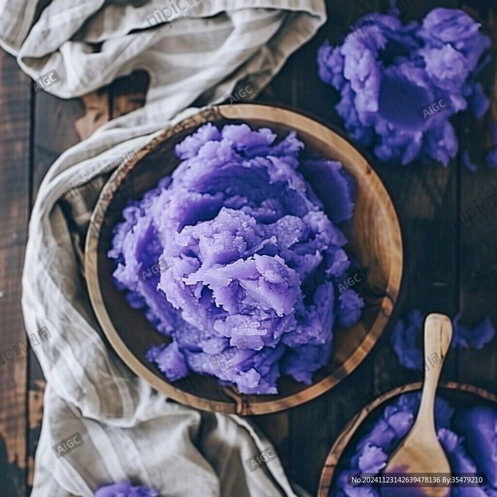 紫红色系扎染花