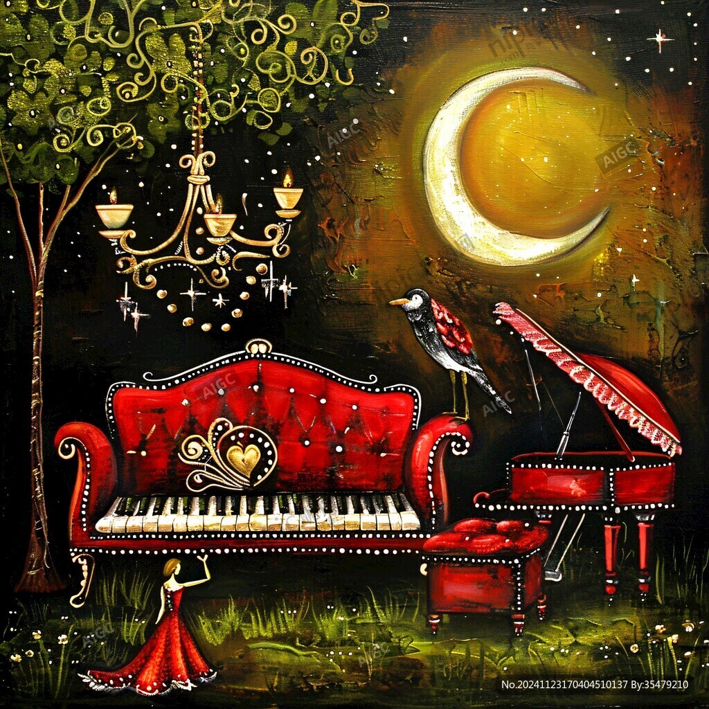 梦幻夜晚立体画