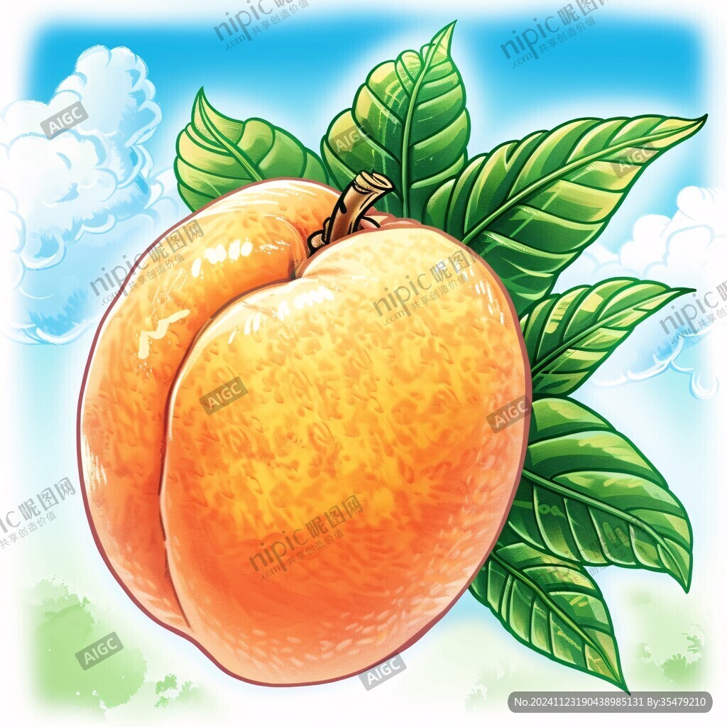 蒲州珠蜜柿插画