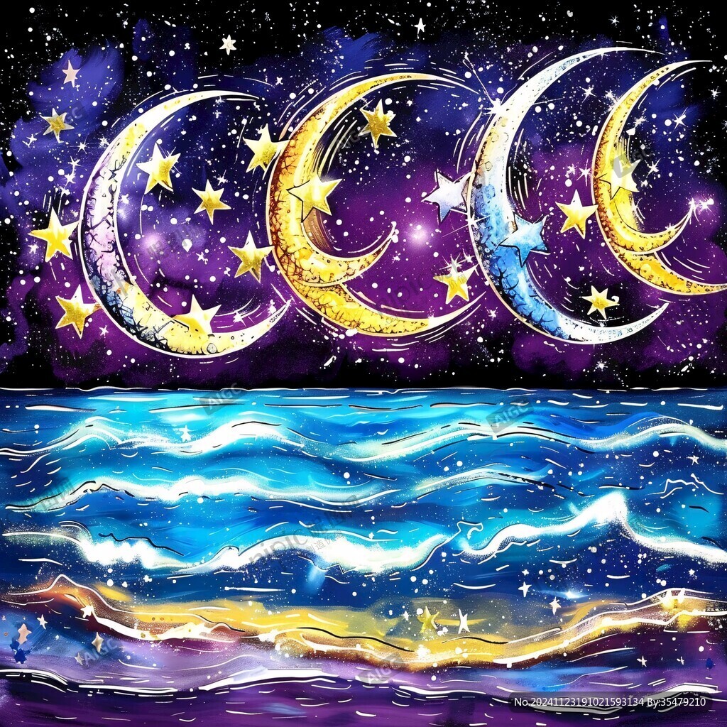 梦幻夜晚立体画