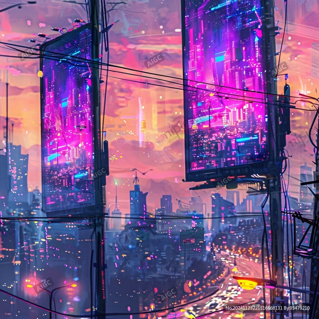 赛博朋克装饰画