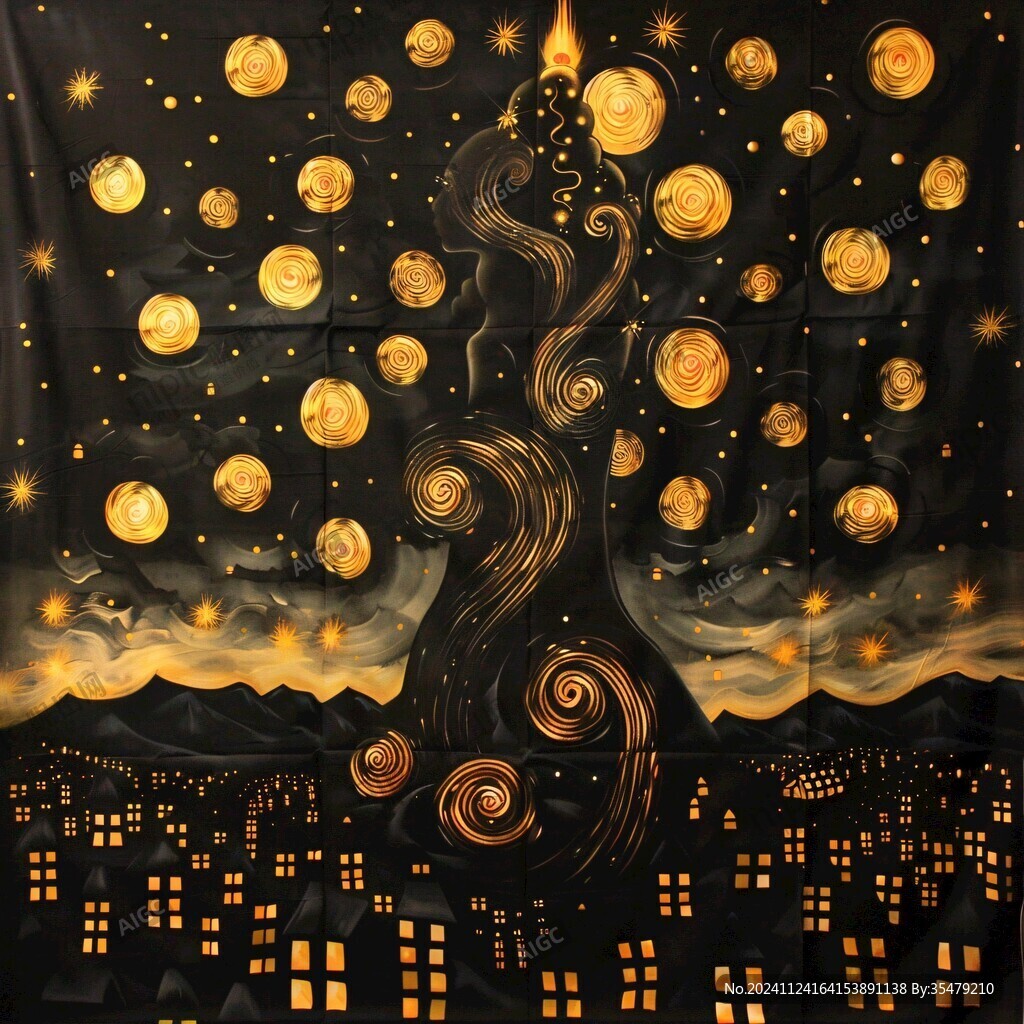 梦幻夜晚立体画