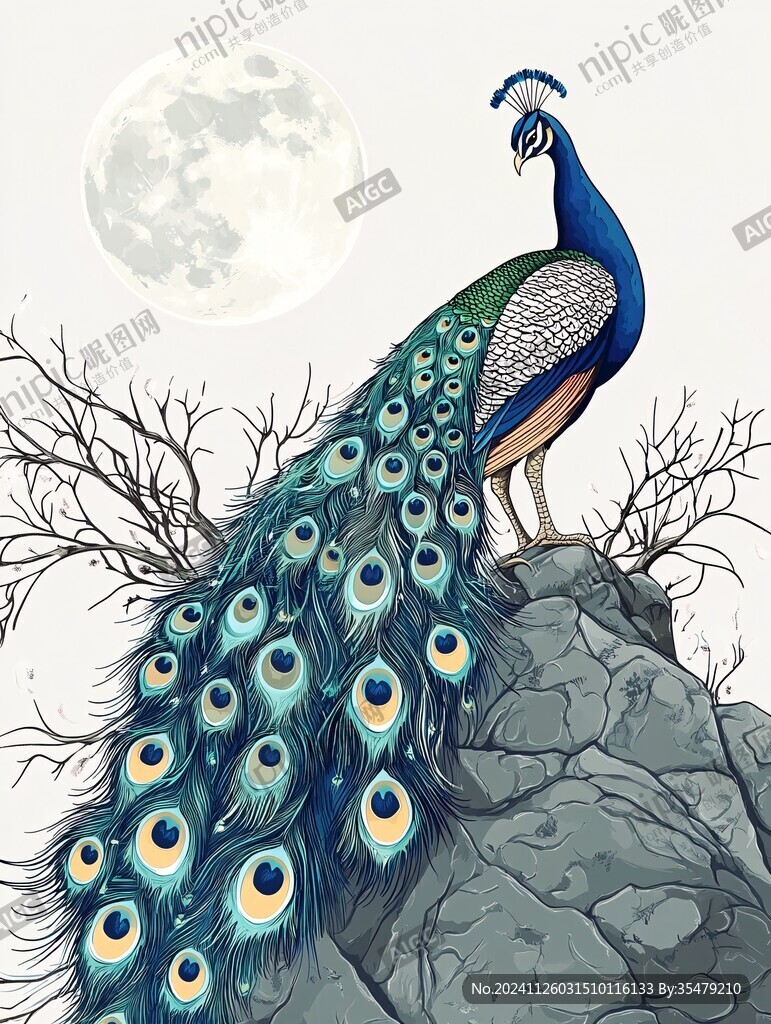 欧美手绘动物花鸟