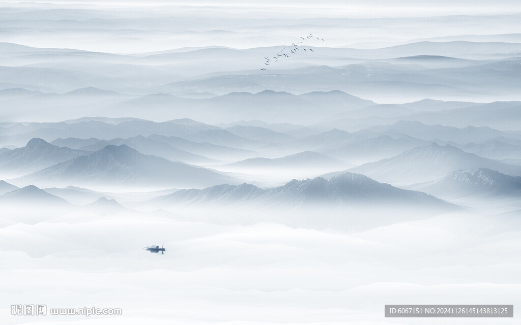 空灵意境水墨画