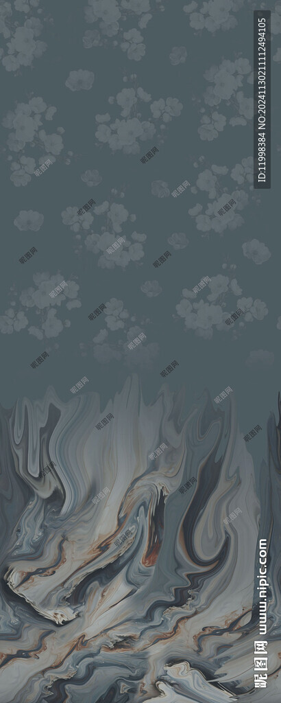 抽象肌理定位花