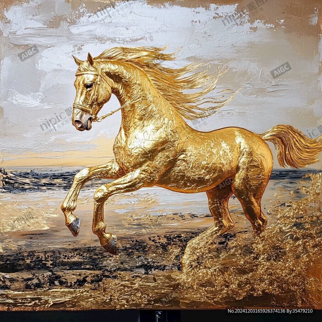 3d浮雕马装饰画