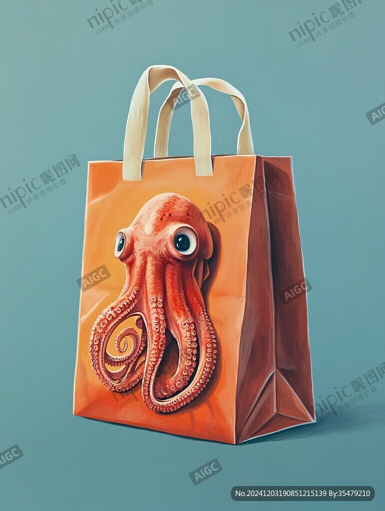 海底元素手提袋