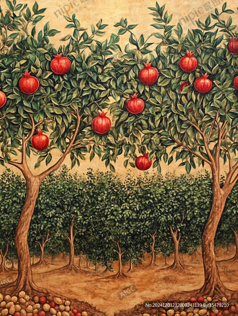 3d立体画苹果树