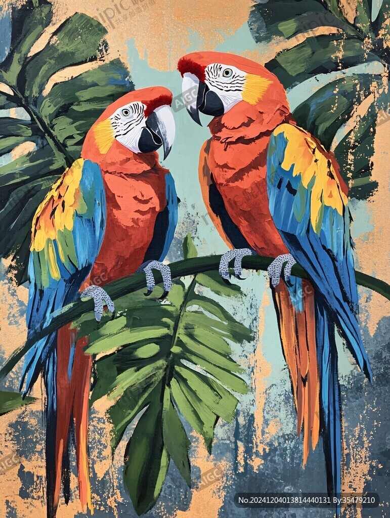 立体画金刚鹦鹉