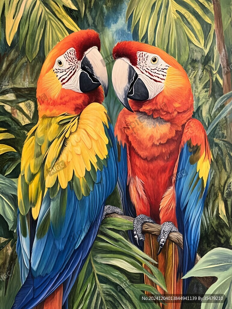 立体画金刚鹦鹉