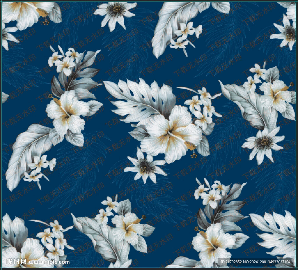 大花 数码印花图片