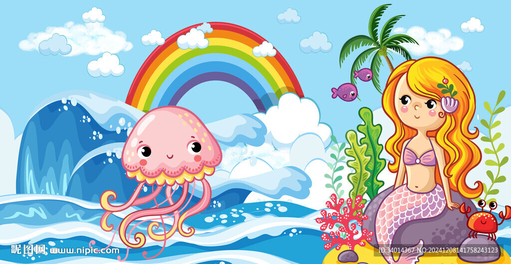 卡通美人鱼