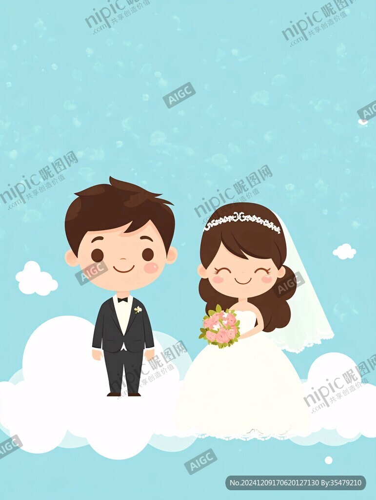 恭贺新婚婚礼婚宴q版