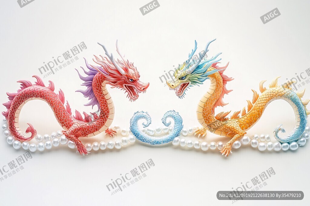 高清唯美双龙戏珠