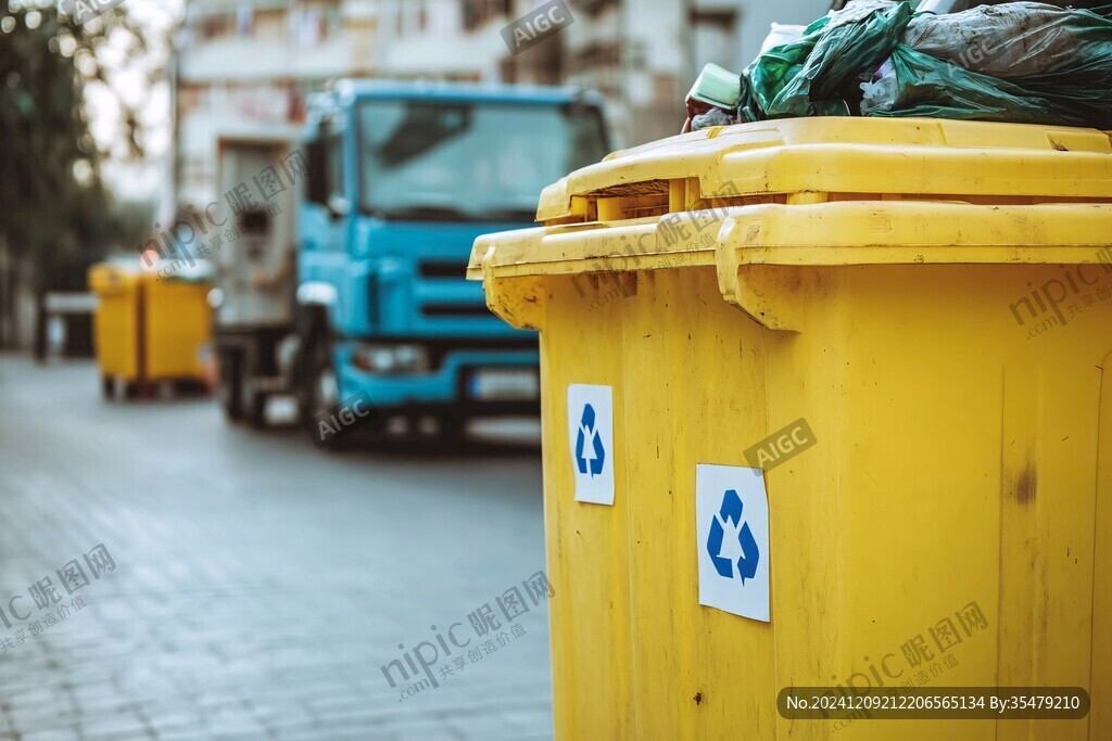 垃圾桶特写