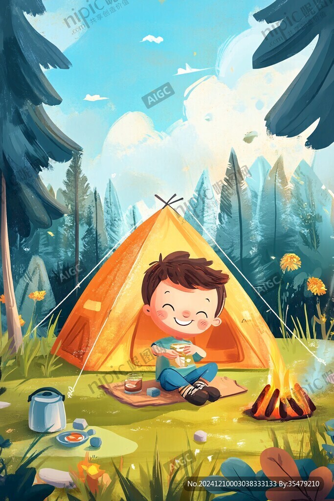 夏天暑期户外露营