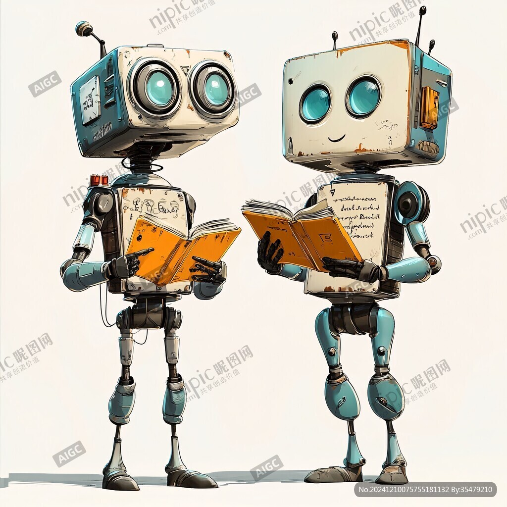 科技书籍卡通图案