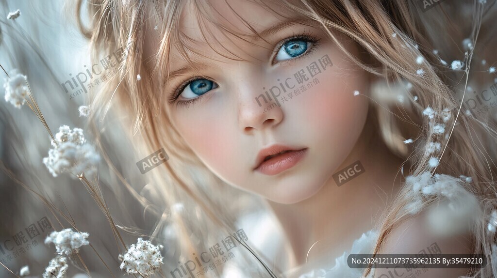 怡然自得的小女孩壁纸