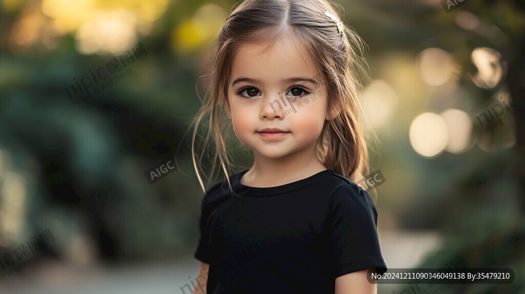 怡然自得的小女孩壁纸