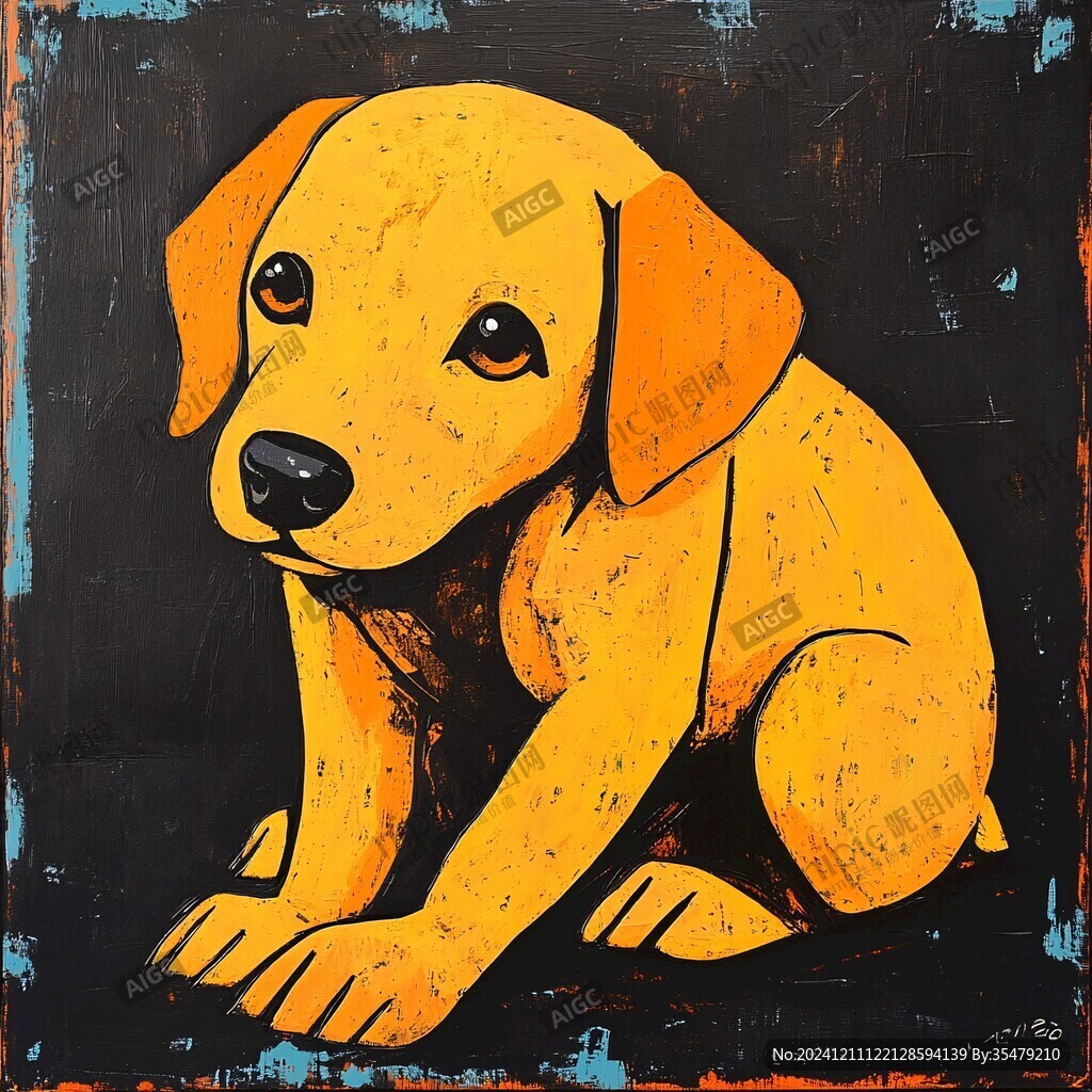 小狗装饰画