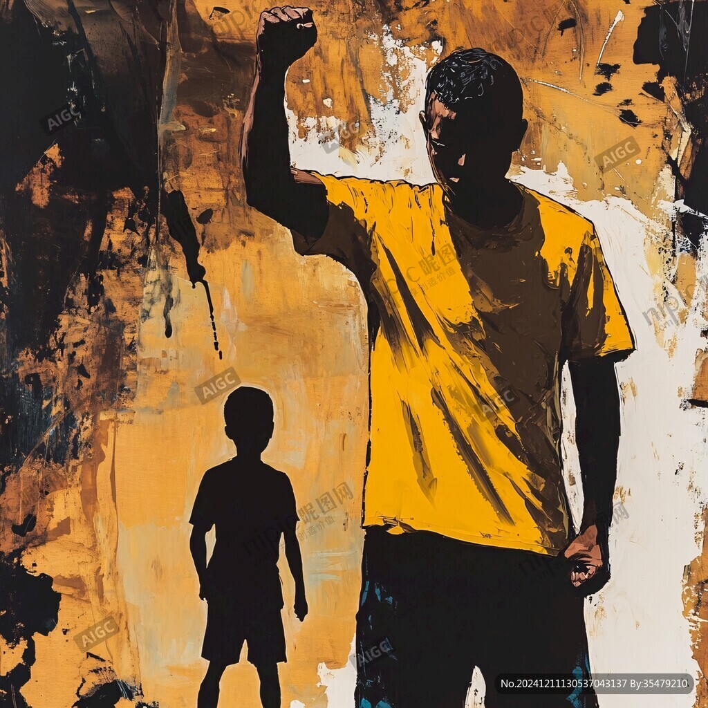 父亲节插画之爸气十足