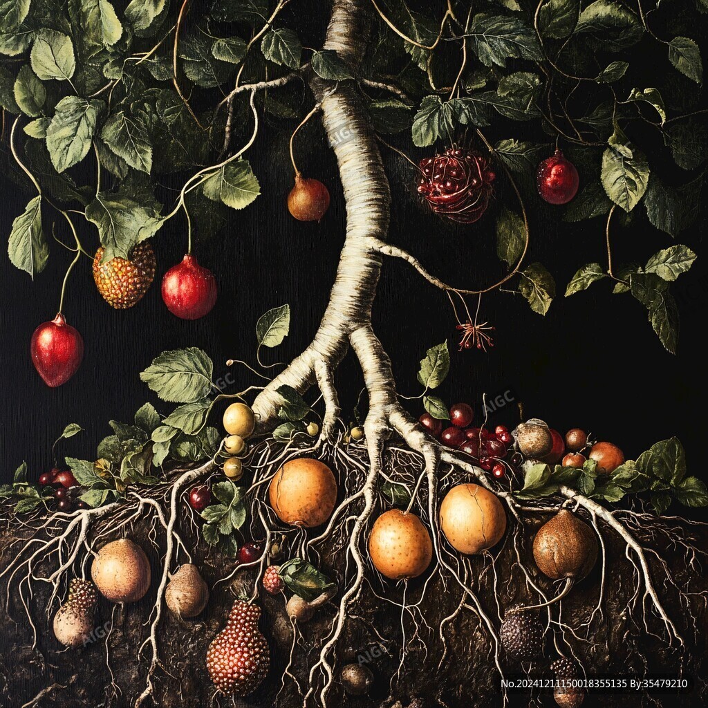 3d立体画苹果树