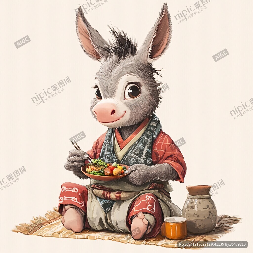 小毛驴厨师头像